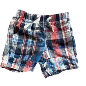 GAP Plaid Drawstring Shorts - Blue & Red boys size 3